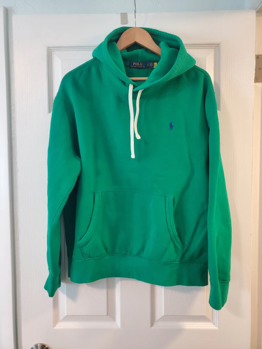 Polo by Ralph Lauren Emerald Green Hooded Sweatshirt with Blue Pony